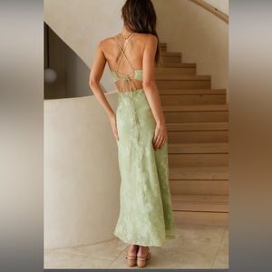 NWT Fortunate One Cascalone Maxi Dress Sage